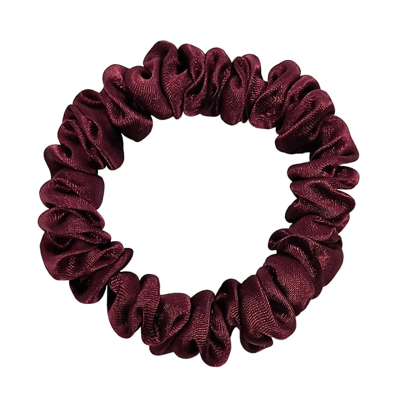 winey | wide elastic mini satin scrunchie