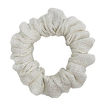 snow linen | thin elastic mini scrunchie