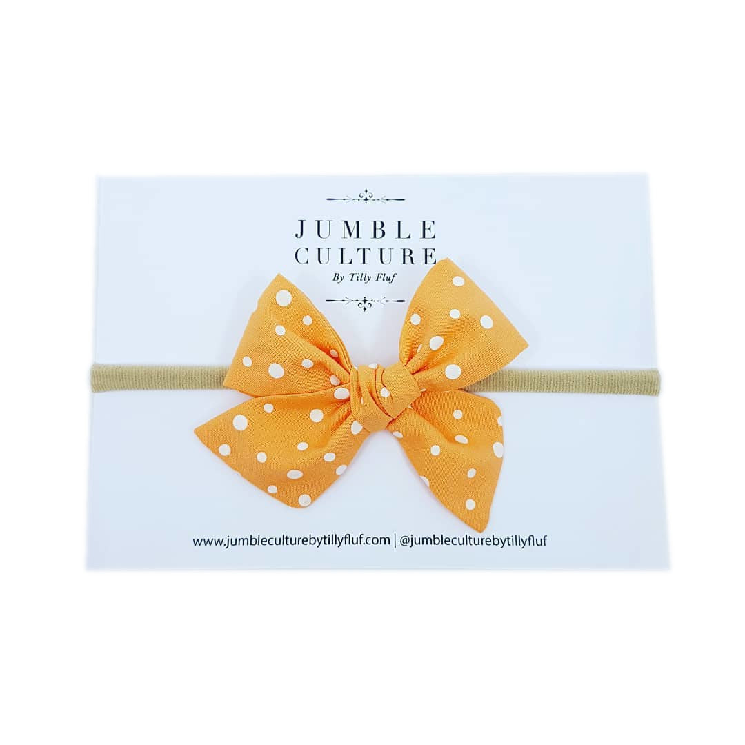 pumpkin | pinwheel hair bow