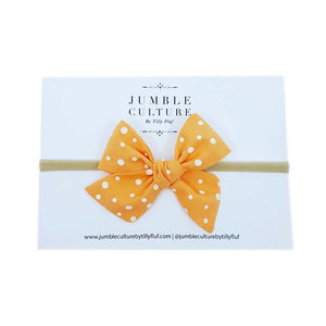 pumpkin | pinwheel hair bow