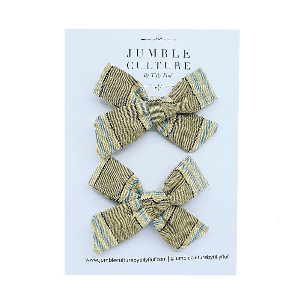 derby linen | schoolgirl bow pigtail set