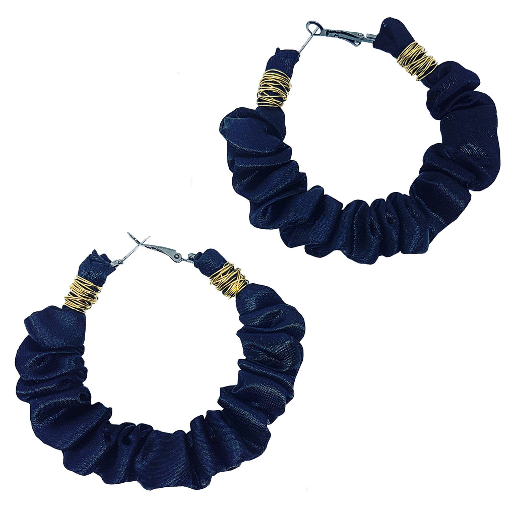 raven | scrunchie hoop earrings