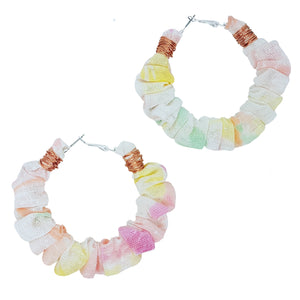 fruit tingle | scrunchie hoop earrings