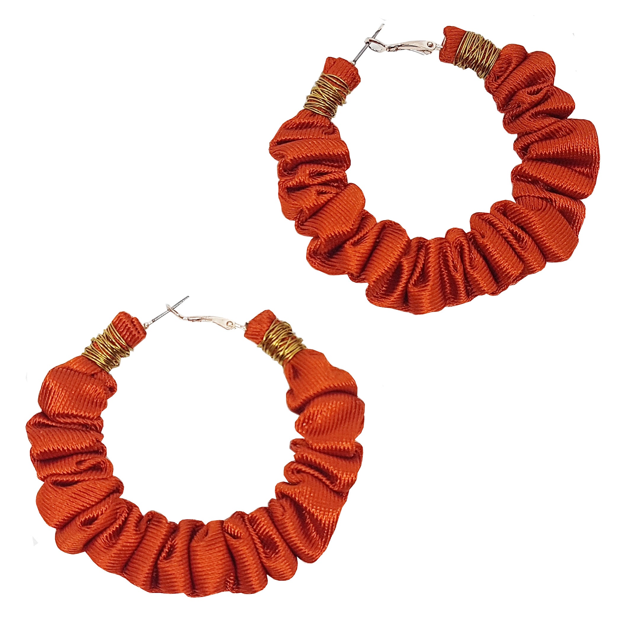 the anna | scrunchie hoop earrings