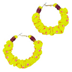 neon polka | scrunchie hoop earrings