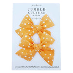 pumpkin | pinwheel pigtail set