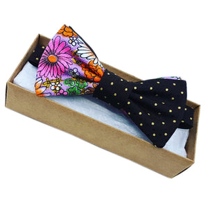 mocha blossom | deluxe bow tie